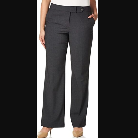 CALVIN KLEIN Pants Women's Size 10 Black White Wool Blend Tweed Classic Fit - Picture 16 of 16